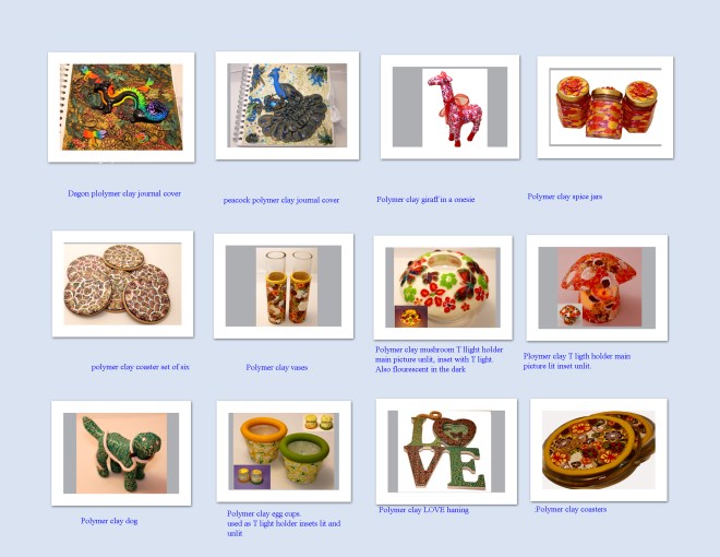 polymer clay nic nacs multiple picture